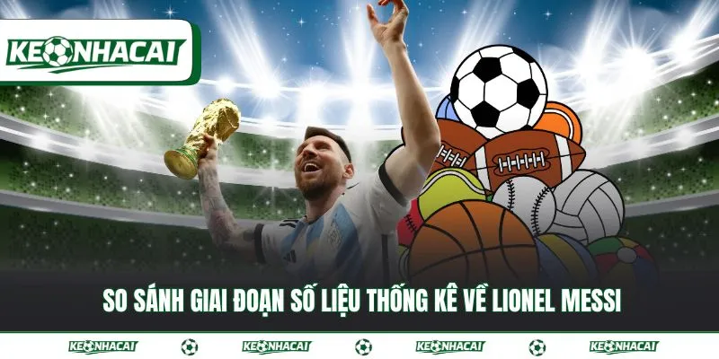 Số liệu thống kê về Lionel Messi chi tiết cho hội viên 3 So sánh giai đoạn số liệu thống kê về Lionel Messi
